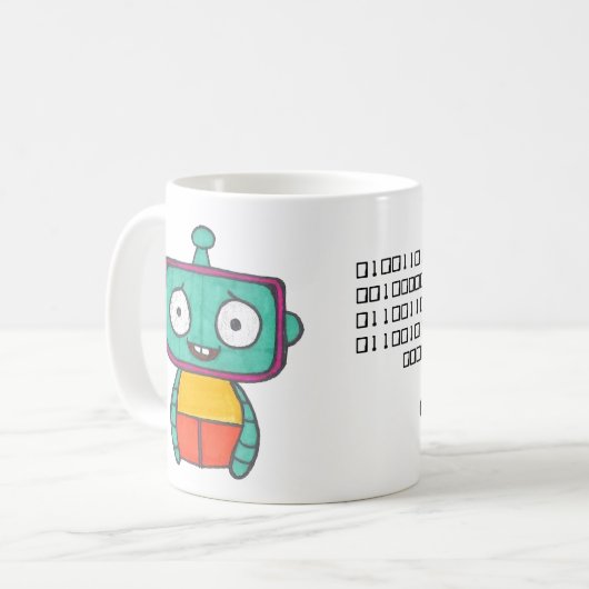 バイナリーコーヒーマグ – Mmm、コーヒー コーヒーマグカップ (正面左)