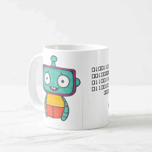 バイナリーコーヒーマグ – Mmm、コーヒー コーヒーマグカップ (正面左)