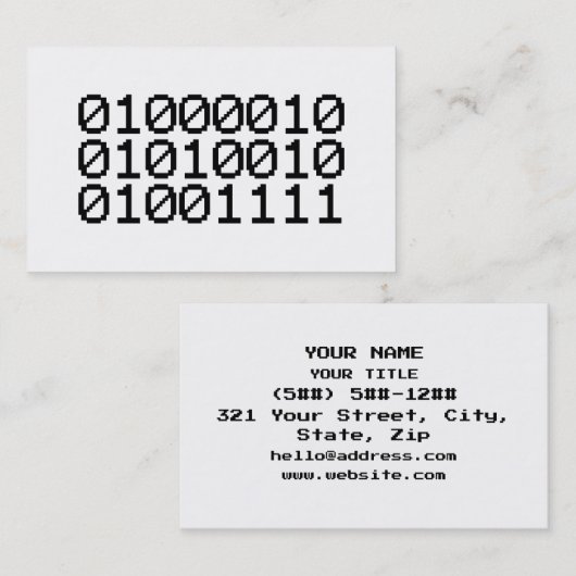 バイナリーブロ 名刺 (正面/裏面)