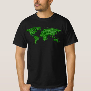 バイナリーワールド コンピューターコーディング プログラマー Tシャツ