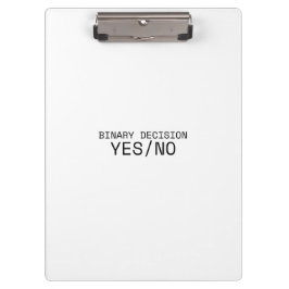 バイナリー・デシジョン Yes No ミニマリスト インダストリアル クリップボード