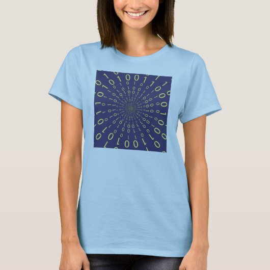バイナリ丸型背景 Tシャツ (正面)
