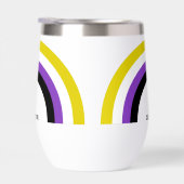 バイナリ以外のレインボー非バイナリプライドフラグ (右面)