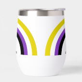 バイナリ以外のレインボー非バイナリプライドフラグ (左面)