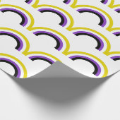 バイナリ以外のレインボー非バイナリプライドフラグ ラッピングペーパー (角)