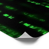 バイナリ番号のコーディング ポスター (角)