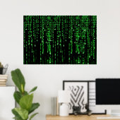 バイナリ番号のコーディング ポスター (ホームオフィス)