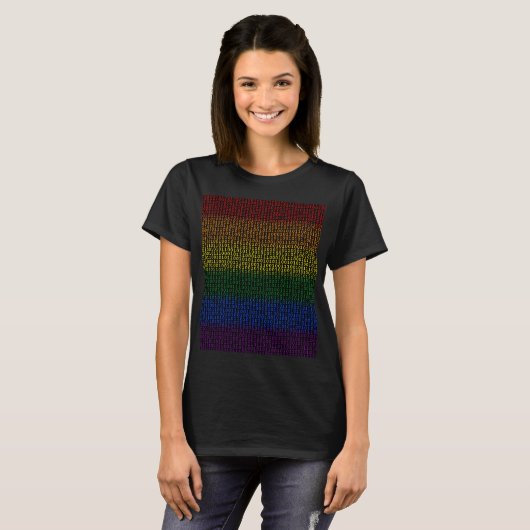 バイナリ虹 Tシャツ (正面フル)