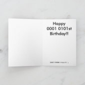 バイナリ21の誕生日カード カード (内部)