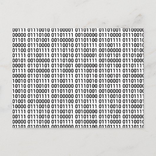 バイナリ: 私はプログラミングが好き ポストカード (正面)