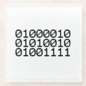 バイナリBRO ガラスコースター (正面)