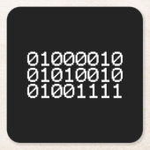 バイナリBRO スクエアペーパーコースター (正面)