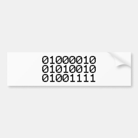バイナリBRO バンパーステッカー (正面)
