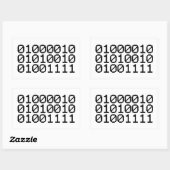 バイナリBRO 長方形シール (シート)