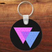 バイノットシンボル黒キーチェーン キーホルダー (正面)