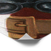 バイノーカル付きクリスマスグリーティングサンタ ポスター (角)