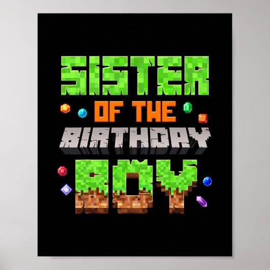 バイバイお誕生日おめでとう兄貴 ピクセル ゲーム ポスター (正面)
