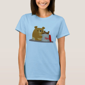 バイバイハニー!かわいいアニメは女性Tシャツを支える Tシャツ