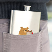 バイバイハニー!かわいいマンガのクマクラシックのフラスコ フラスク (インサイチュ)