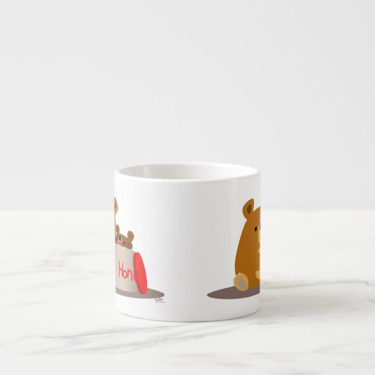 バイバイハニー!かわいい漫画クマのエスプレッソマグカップ エスプレッソカップ (正面)