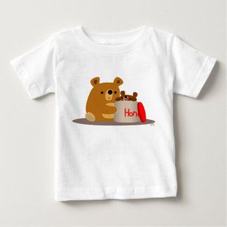 バイバイハニー!かわいい漫画クマベビーTシャツ ベビーTシャツ