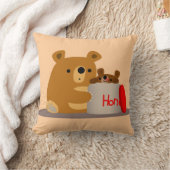 バイバイハニー!かわいい漫画クマ枕 クッション (ブランケット)