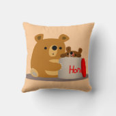 バイバイハニー!かわいい漫画クマ枕 クッション (裏面)