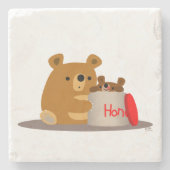 バイバイハニー！かわいい漫画ベアーズストーンコースター ストーンコースター (正面)
