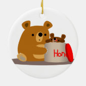 バイバイハニー！キュートな漫画クマオーナメント セラミックオーナメント (裏面)