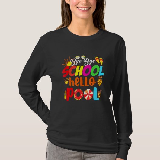 バイバイバイスクールハロープールサマータイム先生 Tシャツ (正面)