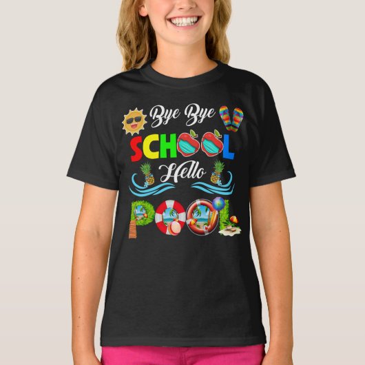 バイバイバイスクールハロープール先生分隊サマー Tシャツ (正面)