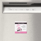 バイバイベイビーシャワー日付マグネットを保存 マグネット (インサイチュ (食洗機))