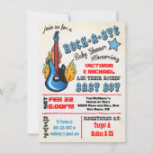 バイバイロックスターベビーシャワー招待状 招待状 (正面)