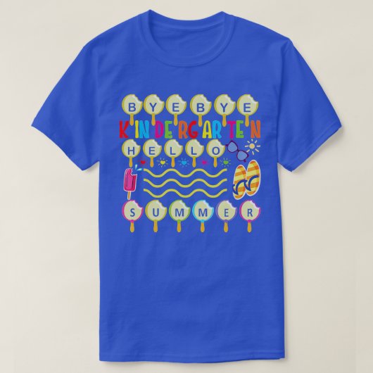 バイバイ幼稚園こんにちは夏先生学生 Tシャツ (デザイン正面)