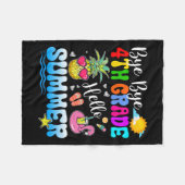 バイバイ4年生Hello夏の卒業先生 フリースブランケット (正面(横))