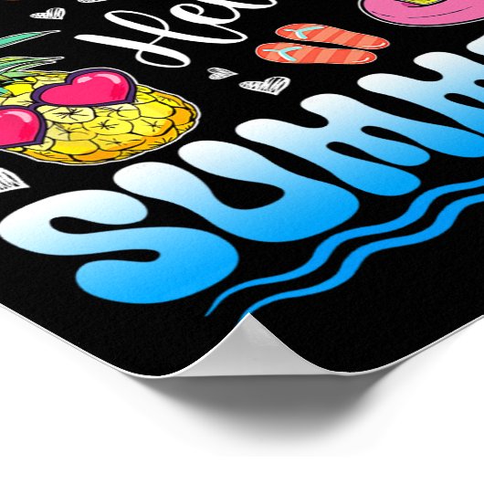 バイバイ4年生Hello夏の卒業先生 ポスター (角)