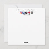 バイバディ、あなたのパパニューファンドランドを見つけることを願う シーズンカード (裏面)