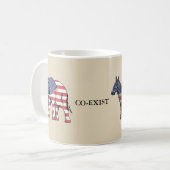 バイパティサン、象とロバが共存するコーヒーマグ コーヒーマグカップ (正面左)