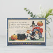 バイパンプキンファットヴィンテージハロウィーンポエム招待状 招待状 (スタンド正面)