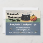 バイパンプキンファットヴィンテージハロウィーンポエム招待状 招待状 (裏面)