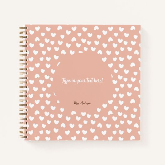 バイパーソナライズされたンダー、ボホバインダー、パターンboho ノートブック (正面)