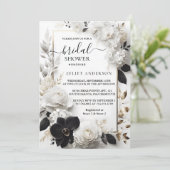 バイフォーマルシンプル空白のクラシックブライダルシャワー 招待状 (スタンド正面)