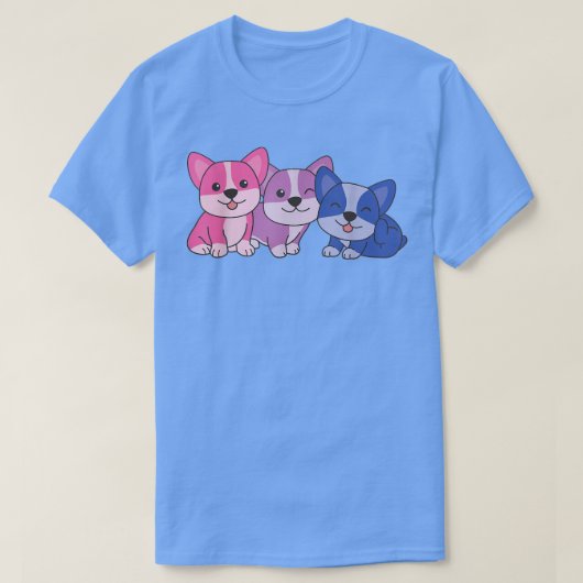 バイフラッグプライドLgbtqドッグズバイコルギ Tシャツ (デザイン正面)