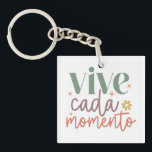"バイブカダモメント"感動的引用文 キーホルダー<br><div class="desc">"Vive Cada Momento" 感動的引用文キーチェーン。</div>
