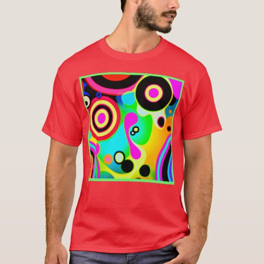 バイブカラフルパターン Tシャツ (正面)