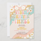 バイブス全開!サードバースデーなのにヒッピーリトロパーティ 招待状 (正面)