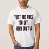 バイブズバリューTシャツを信頼する Tシャツ (正面)