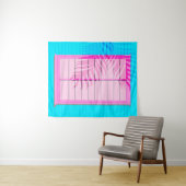 バイブピンクカリブのとブルーウィンドウシャッター タペストリー (インサイチュ(横))