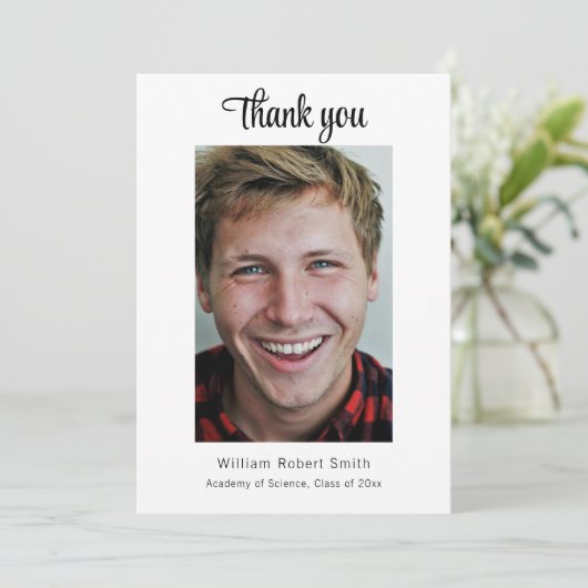 バイブモダンーのパーソナ男らしライズによる卒業 サンキューカード (スタンド正面)