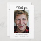 バイブモダンーのパーソナ男らしライズによる卒業 サンキューカード (正面/裏面)